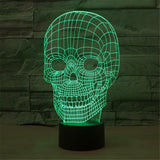 Scary Skull 3D Illusion Lamp Led Night Light