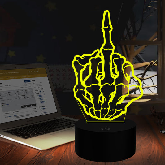 Middle Finger 3D Illusion Lamp Led Night Light