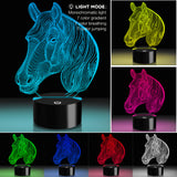 3D Illusion Lamp Horse Led Night Light