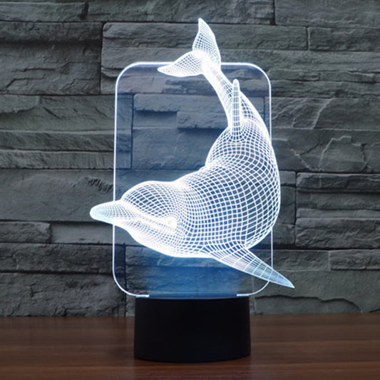 Dolphin 3D Effekt Illusion Lampen