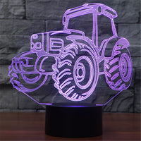 3D Optical Illusions Tractor LED Night Light