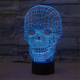 Scary Skull 3D Illusion Lamp Led Night Light