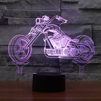 Novelty Motorcycle 3D Illusion Lamp Led Night Light