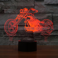 Novelty Motorcycle 3D Illusion Lamp Led Night Light