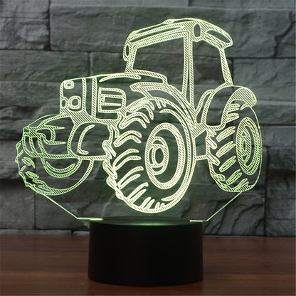3D Optical Illusions Tractor LED Night Light
