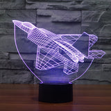 Fighter Jet Plane 3D Illusion Lamp Led Night Light