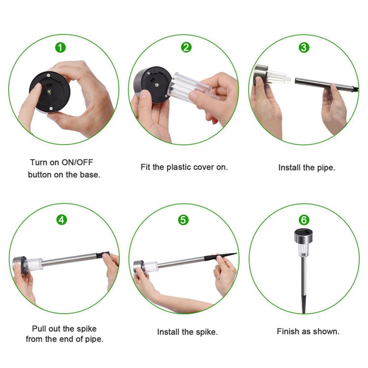 Solar Lights Outdoor Garden Pathway Lights Landscape Lighting Sunlight Powered Waterproof