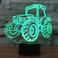 3D Optical Illusions Tractor LED Night Light