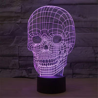 Scary Skull 3D Illusion Lamp Led Night Light