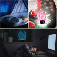 3D night light fishing LED illusion Lamp