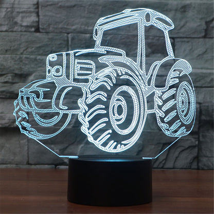 3D Optical Illusions Tractor LED Night Light