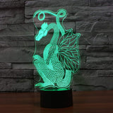 3D Illusion Lamp Owl Led Night Light