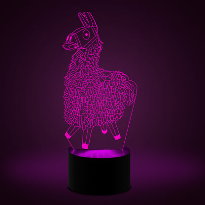 3D Illusion Lamp Alpaca Led Night Light