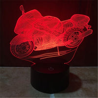 Motorbike 3D Illusion Lamp Led Night Light