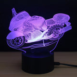 Motorbike 3D Illusion Lamp Led Night Light