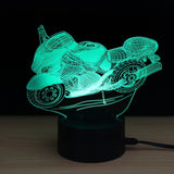 Motorbike 3D Illusion Lamp Led Night Light