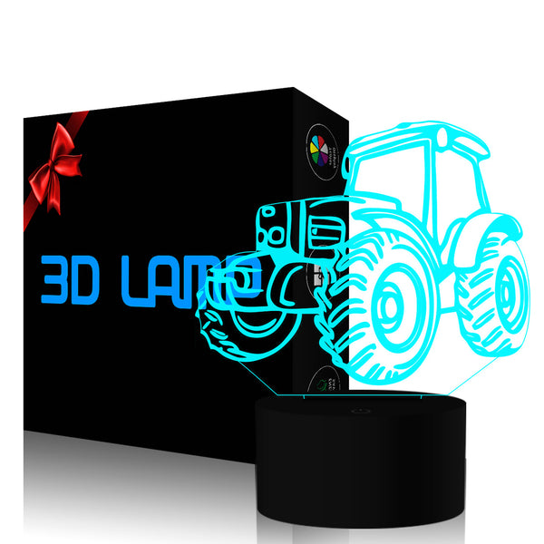3D Optical Illusions Tractor LED Night Light