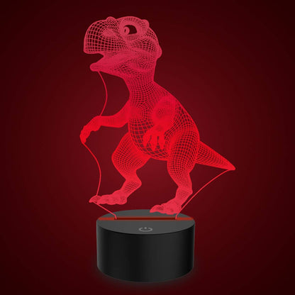 FZAI ZJB-Visual light18 Creative 3D Effect Illusion Lamp Animal Dinosaur LED Night Light