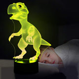 FZAI ZJB-Visual light18 Creative 3D Effect Illusion Lamp Animal Dinosaur LED Night Light