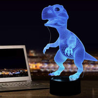 FZAI ZJB-Visual light18 Creative 3D Effect Illusion Lamp Animal Dinosaur LED Night Light