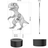 FZAI ZJB-Visual light18 Creative 3D Effect Illusion Lamp Animal Dinosaur LED Night Light