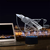 Fighter Jet Plane 3D Illusion Lamp Led Night Light