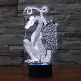 FZAI ZJB-Visual light19 3d lamps dragon dinosaur lamp